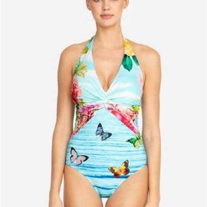 Johnny Was Costa Azul Twist One Piece Swimsuit